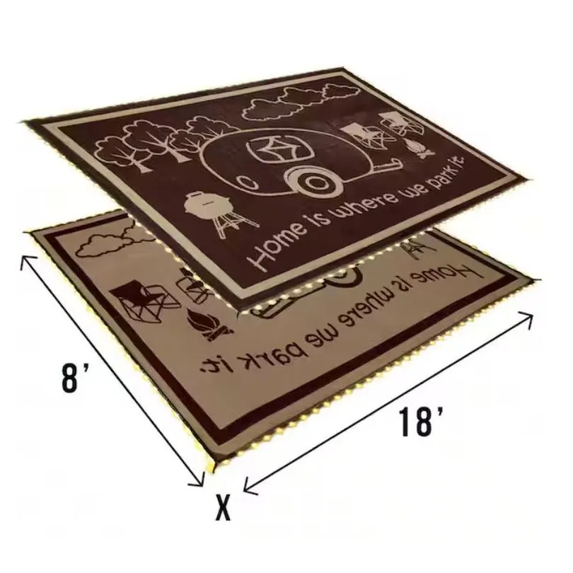 RV Home Mat, BRN/BGE 8x18